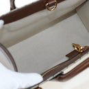 GUCCI GG Supreme Tote Bag PVC Leather 2way Beige Gold Tone 659983 Auth BA14805V-20