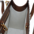 GUCCI GG Supreme Tote Bag PVC Leather 2way Beige Gold Tone 659983 Auth BA14805V-22