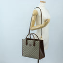 GUCCI GG Supreme Tote Bag PVC Leather 2way Beige Gold Tone 659983 Auth BA14805V-27