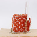 LOUIS VUITTON Monogram Jaguar LV Match Square Bag Orange M46212 Auth BA14807SAM-12