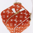 LOUIS VUITTON Monogram Jaguar LV Match Square Bag Orange M46212 Auth BA14807SAM-6
