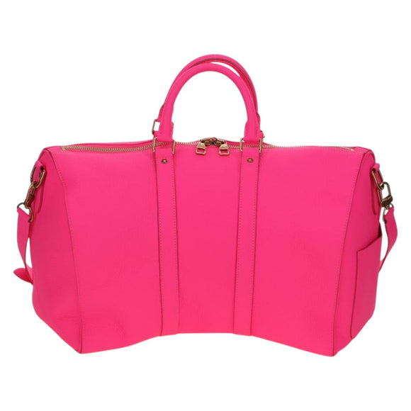 LOUIS VUITTON Keepall Bandouliere 50 Taurillon Fuchsia M56925 Auth BA14808SM