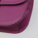 VALENTINO Studs Chain Shoulder Bag Leather Pink Gold Tone Auth BA14809A-10