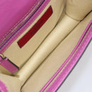 VALENTINO Studs Chain Shoulder Bag Leather Pink Gold Tone Auth BA14809A-11