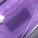 SAINT LAURENT Chain Shoulder Bag Leather Purple Gold Tone 311215 Auth BA14810V-20