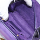 SAINT LAURENT Chain Shoulder Bag Leather Purple Gold Tone 311215 Auth BA14810V-11