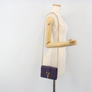SAINT LAURENT Chain Shoulder Bag Leather Purple Gold Tone 311215 Auth BA14810V-25