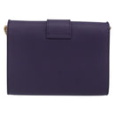 SAINT LAURENT Chain Shoulder Bag Leather Purple Gold Tone 311215 Auth BA14810V-2