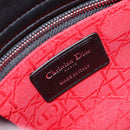 Christian Dior Lady Dior Hand Bag Lamb Skin 2way Black Silver Auth BA14814SM-19