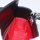 Christian Dior Lady Dior Hand Bag Lamb Skin 2way Black Silver Auth BA14814SM-21