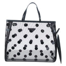 PRADA Polka Dots Tote Bag Mesh Black Auth BA14815M-2