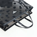 PRADA Polka Dots Tote Bag Mesh Black Auth BA14815M-6