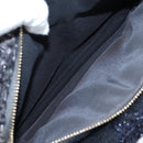 CHANEL Chain Shoulder Bag Tweed Black Gold Tone CC Auth BA14816SM-26