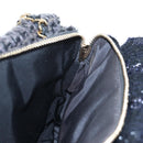 CHANEL Chain Shoulder Bag Tweed Black Gold Tone CC Auth BA14816SM-27