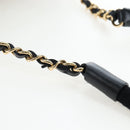 CHANEL Chain Shoulder Bag Tweed Black Gold Tone CC Auth BA14816SM-8