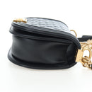 CHANEL Boy Chanel Chain Shoulder Bag Lamb Skin Black Gold CC Auth BA14817SAM-4