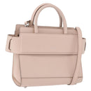 GIVENCHY Horizon Hand Bag Leather 2way Pink Silver Auth BA14820M-1