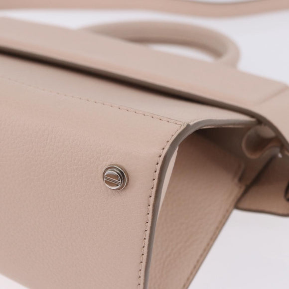 GIVENCHY Horizon Hand Bag Leather 2way Pink Silver Auth BA14820M