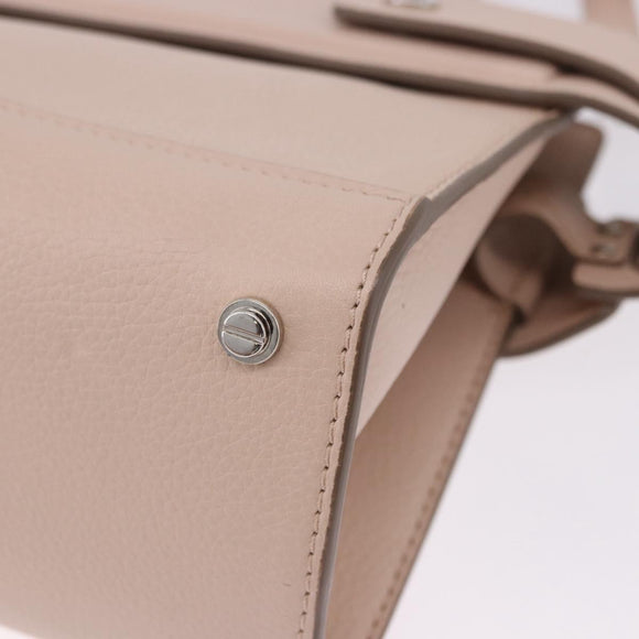 GIVENCHY Horizon Hand Bag Leather 2way Pink Silver Auth BA14820M