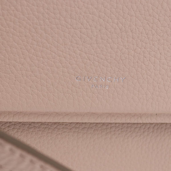 GIVENCHY Horizon Hand Bag Leather 2way Pink Silver Auth BA14820M