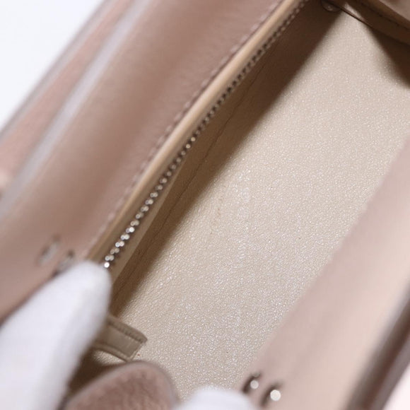 GIVENCHY Horizon Hand Bag Leather 2way Pink Silver Auth BA14820M