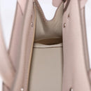 GIVENCHY Horizon Hand Bag Leather 2way Pink Silver Auth BA14820M-23