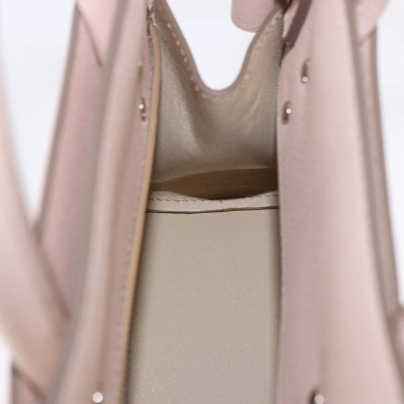 GIVENCHY Horizon Hand Bag Leather 2way Pink Silver Auth BA14820M