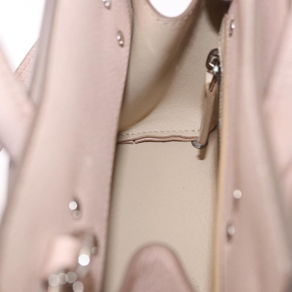 GIVENCHY Horizon Hand Bag Leather 2way Pink Silver Auth BA14820M
