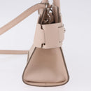 GIVENCHY Horizon Hand Bag Leather 2way Pink Silver Auth BA14820M-3
