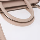 GIVENCHY Horizon Hand Bag Leather 2way Pink Silver Auth BA14820M-8
