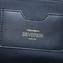 DOLCE&GABBANA Devotion Chain Shoulder Bag Tweed Black Gold Tone Auth BA14821SAM-21