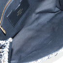 DOLCE&GABBANA Devotion Chain Shoulder Bag Tweed Black Gold Tone Auth BA14821SAM-11