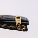 DOLCE&GABBANA Devotion Card Holder Medium Leather Black Gold Tone Auth BA14822V-8