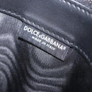 DOLCE&GABBANA Devotion Card Holder Medium Leather Black Gold Tone Auth BA14822V-18