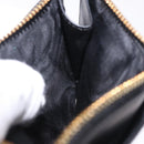 DOLCE&GABBANA Devotion Card Holder Medium Leather Black Gold Tone Auth BA14822V-20