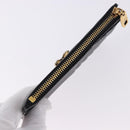 DOLCE&GABBANA Devotion Card Holder Medium Leather Black Gold Tone Auth BA14822V-5