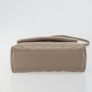 SAINT LAURENT Lulu Shoulder Bag Leather Beige Gold Tone 467072 Auth BA14823V-11
