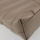 SAINT LAURENT Lulu Shoulder Bag Leather Beige Gold Tone 467072 Auth BA14823V-15