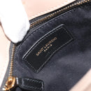 SAINT LAURENT Lulu Shoulder Bag Leather Beige Gold Tone 467072 Auth BA14823V-19