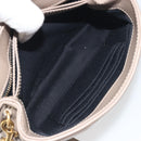 SAINT LAURENT Lulu Shoulder Bag Leather Beige Gold Tone 467072 Auth BA14823V-25