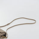 SAINT LAURENT Lulu Shoulder Bag Leather Beige Gold Tone 467072 Auth BA14823V-8