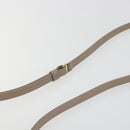 SAINT LAURENT Lulu Shoulder Bag Leather Beige Gold Tone 467072 Auth BA14823V-9