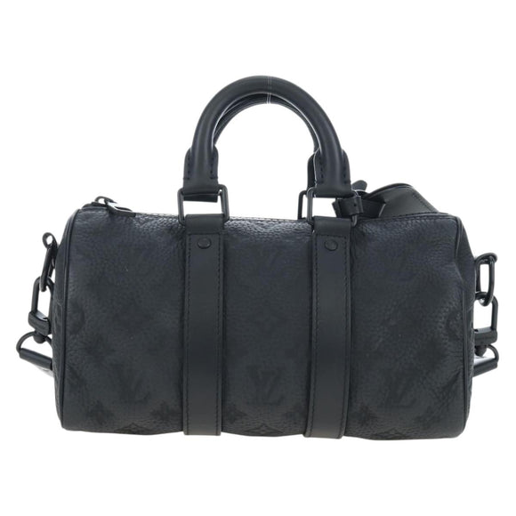 LOUIS VUITTON Monogram Taurillon Keepall Bandouliere 25 M20900 LV Auth BA14824SM
