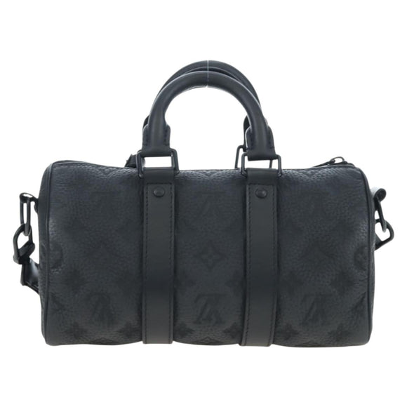 LOUIS VUITTON Monogram Taurillon Keepall Bandouliere 25 M20900 LV Auth BA14824SM