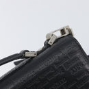 VERSACE Hand Bag Leather 2way Black Silver Auth BA14829-10
