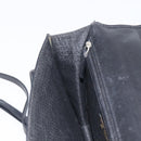 VERSACE Hand Bag Leather 2way Black Silver Auth BA14829-23