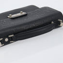 VERSACE Hand Bag Leather 2way Black Silver Auth BA14829-7