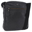 GUCCI GG Implementation Shoulder Bag PVC Black Silver 201448 Auth BA14830-1