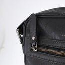 GUCCI GG Implementation Shoulder Bag PVC Black Silver 201448 Auth BA14830-19