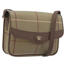 Burberrys Nova Check Shoulder Bag Canvas Beige Gold Tone Auth BA14831-1